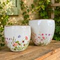 Cottage Floral Pots