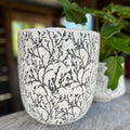 "Forest" Black and White Tall Planters