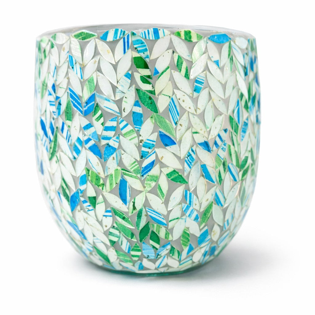 Blue Mosaic Glassware - Tall