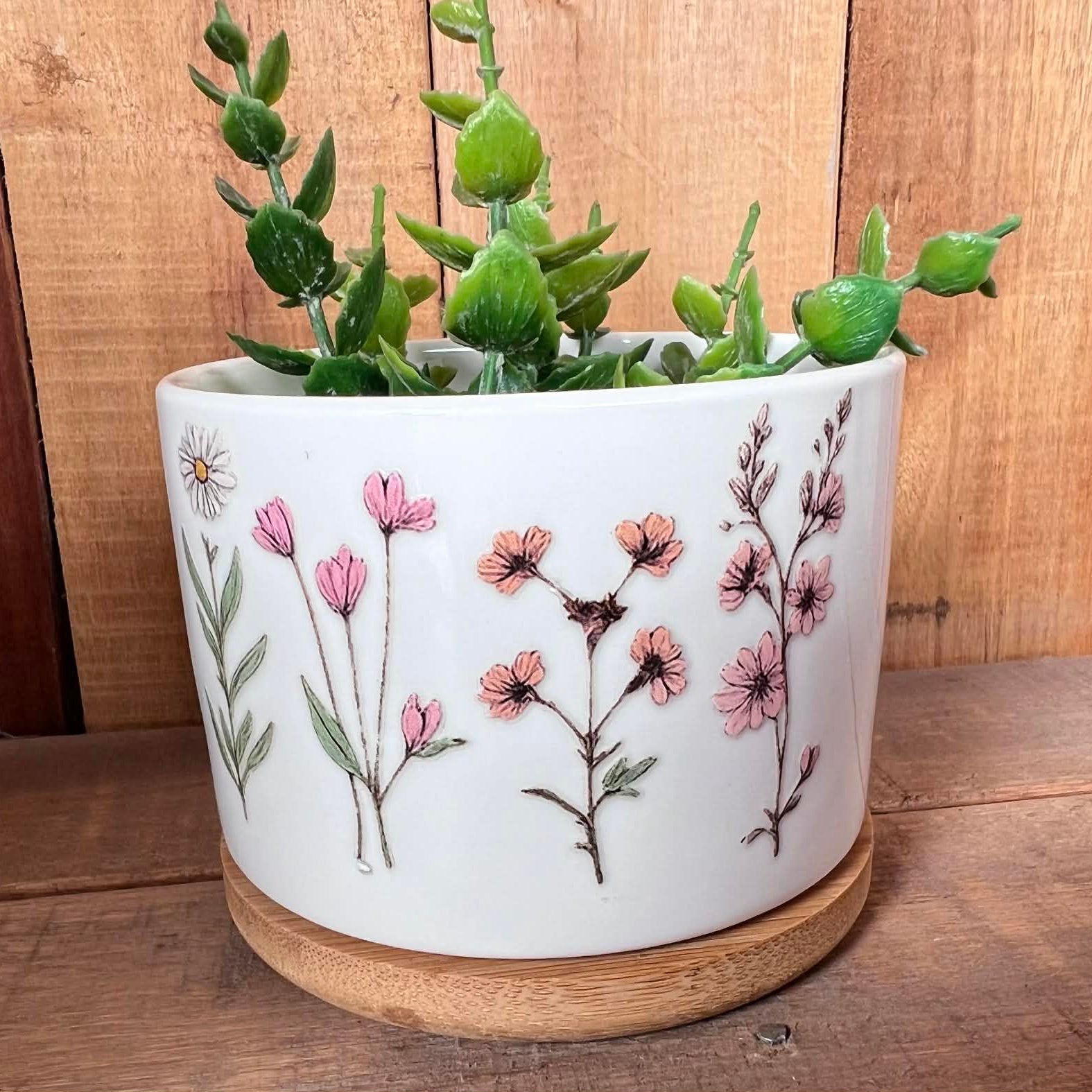 "Pink Blooms" Pot