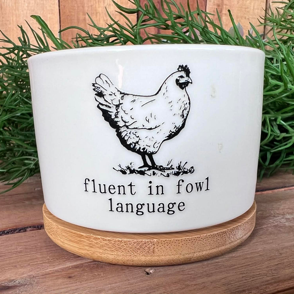 "Fowl Language" Pot