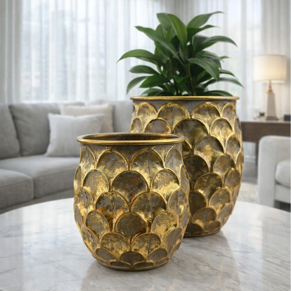 Opulent Gold Planters