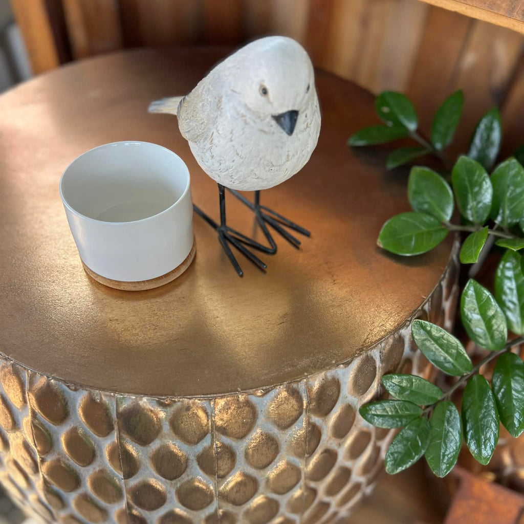 Gold Patterned Planter/Table