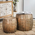 Gold Patterned Planter/Table