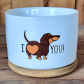 "I Love You" Sausage Dog Pot