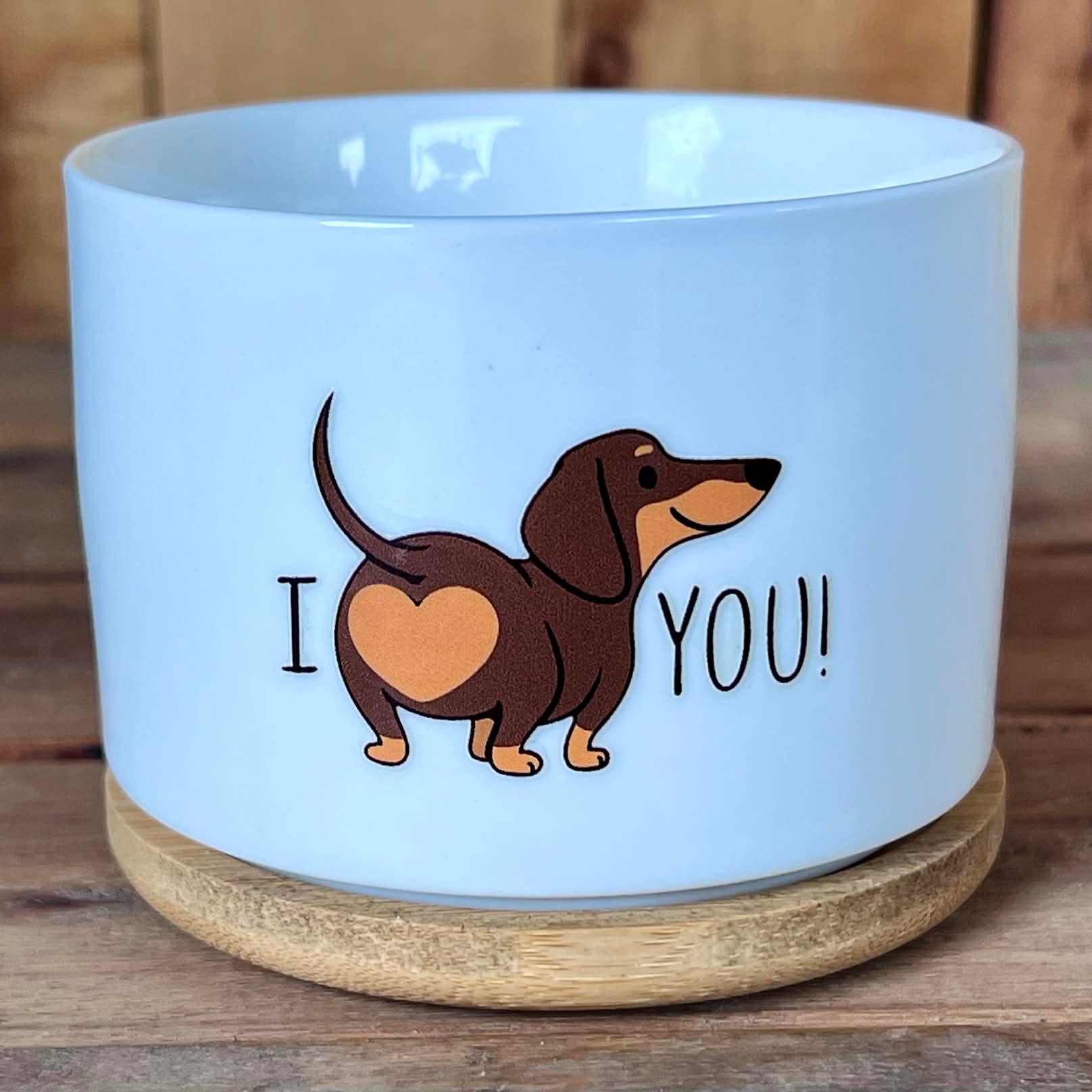 "I Love You" Sausage Dog Pot