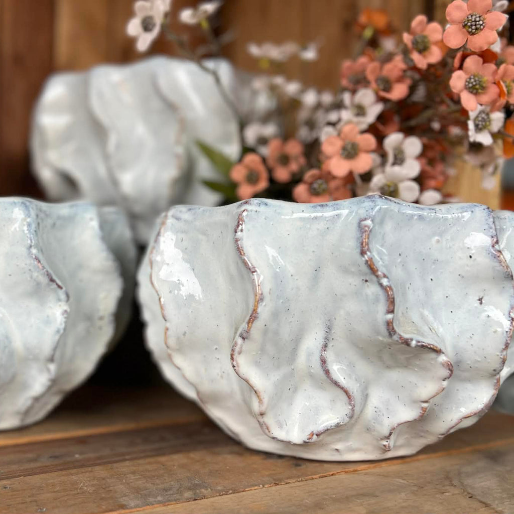 White Coral Inspired Pots