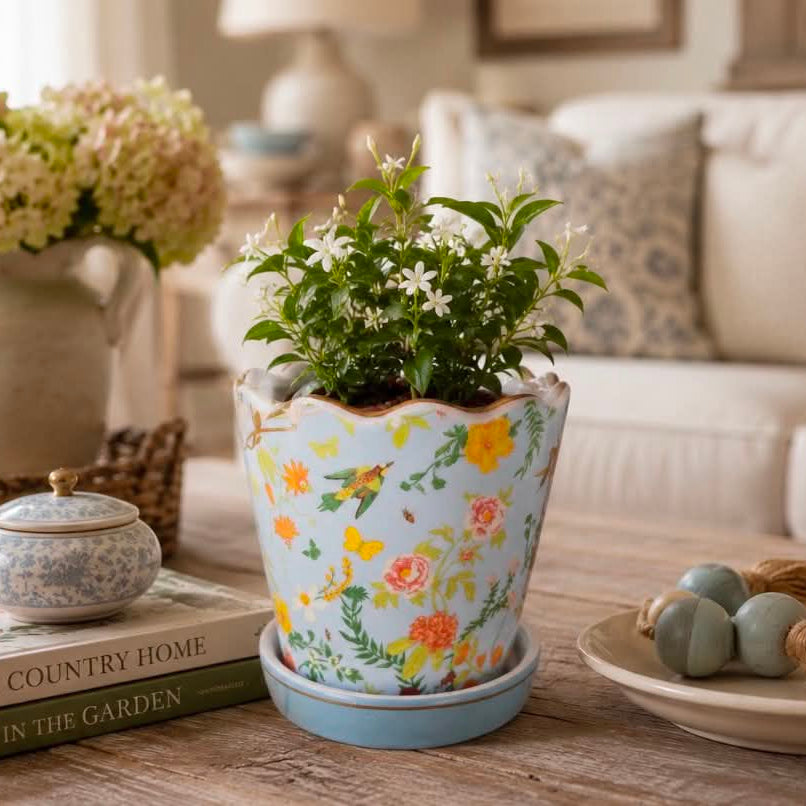 Botanical Pot with saucer