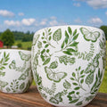 Enchanted Green & White Pots