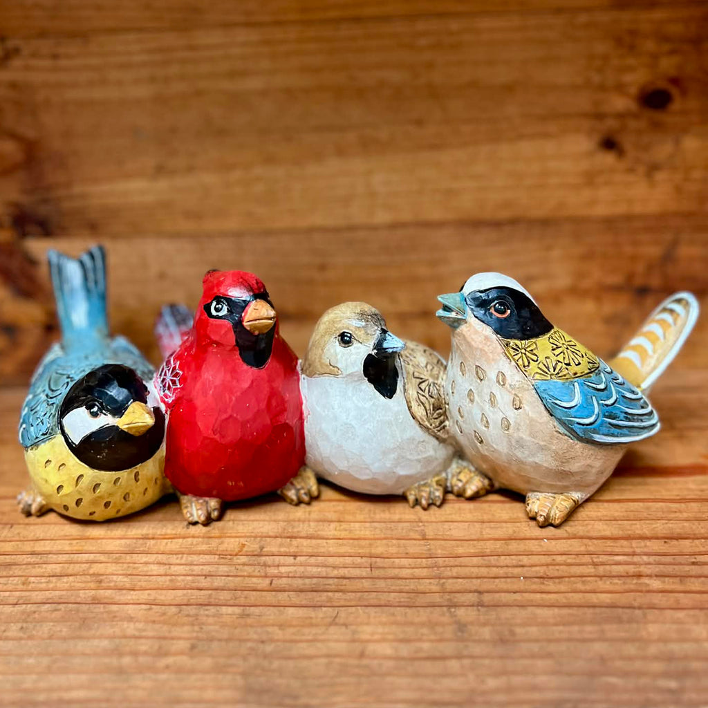 Row of Coloured Birds