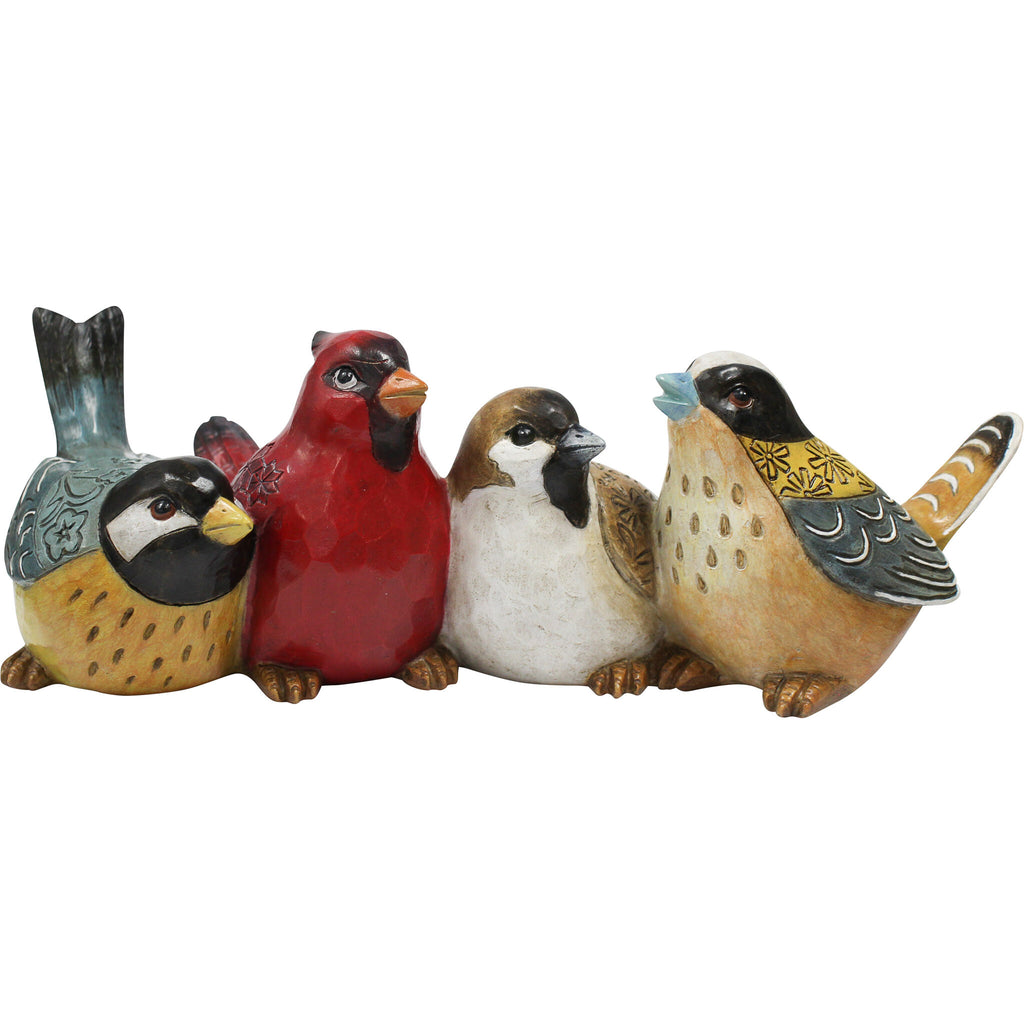 Row of Coloured Birds