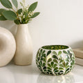 Green Mosaic Glassware - Round