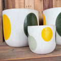 Green & Yellow Dotty Pots
