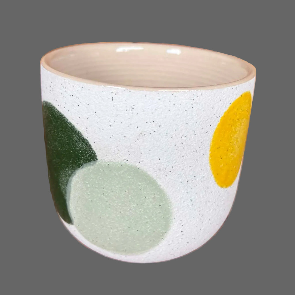 Green & Yellow Dotty Pots