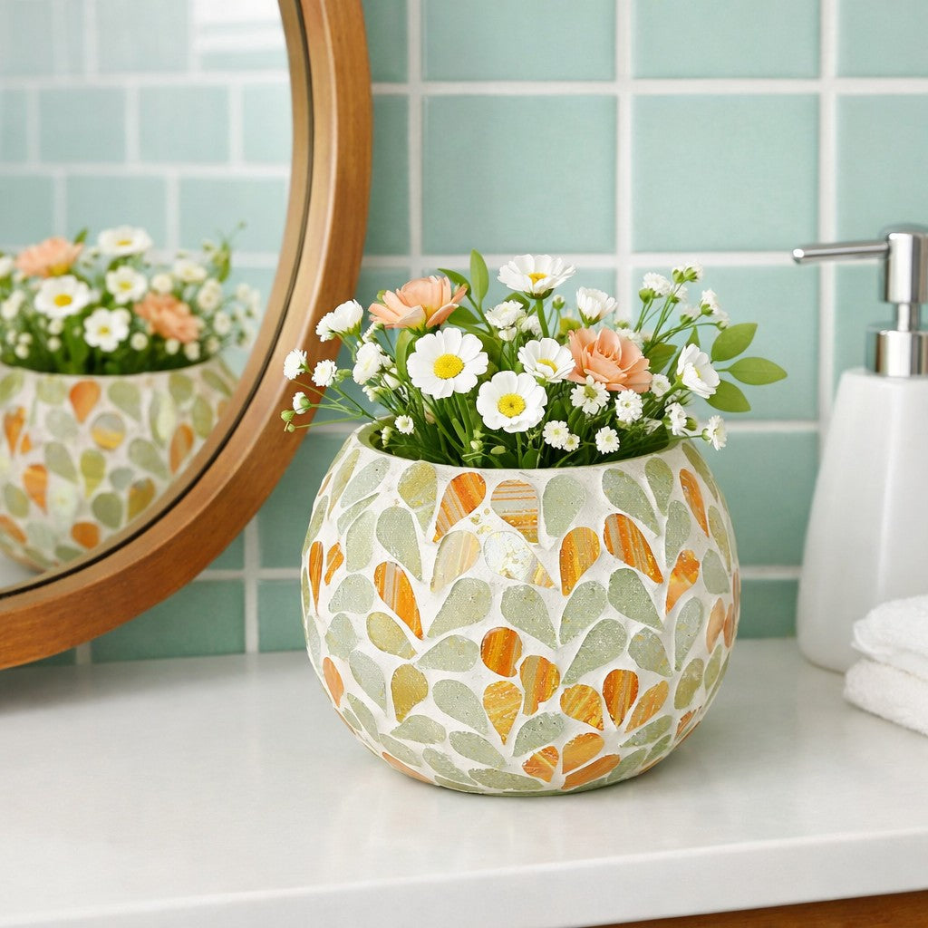Sunset Mosaic Glassware - Round