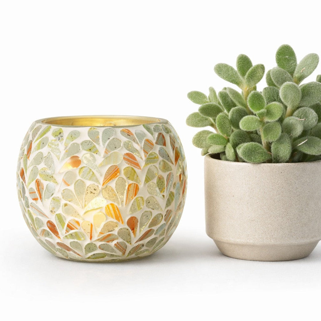 Sunset Mosaic Glassware - Round