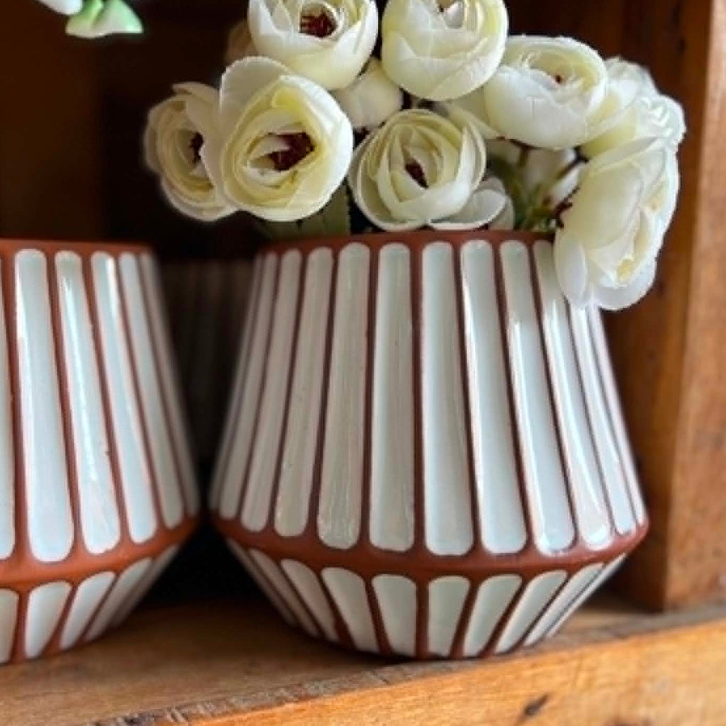White Terracotta Stripe