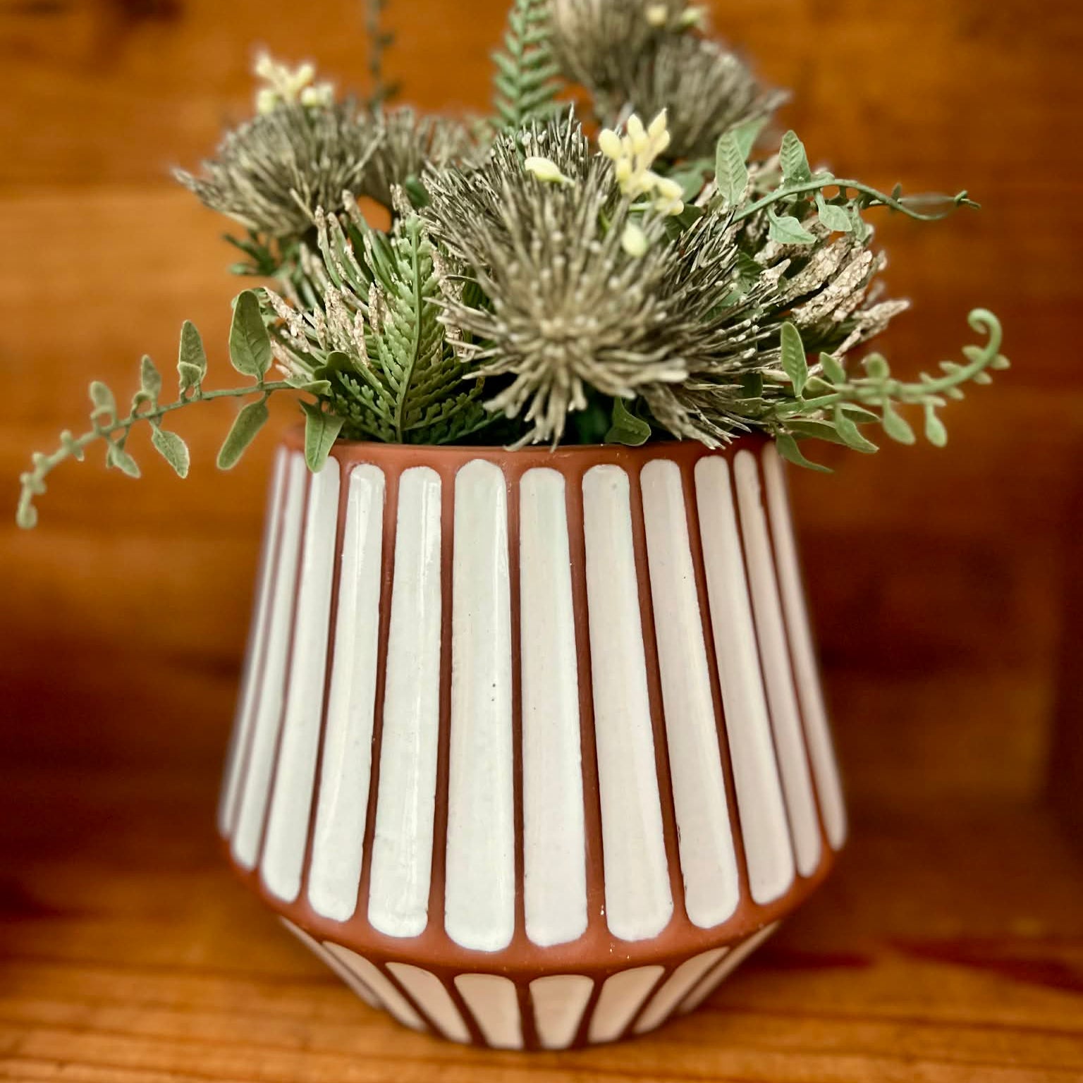 White Terracotta Stripe