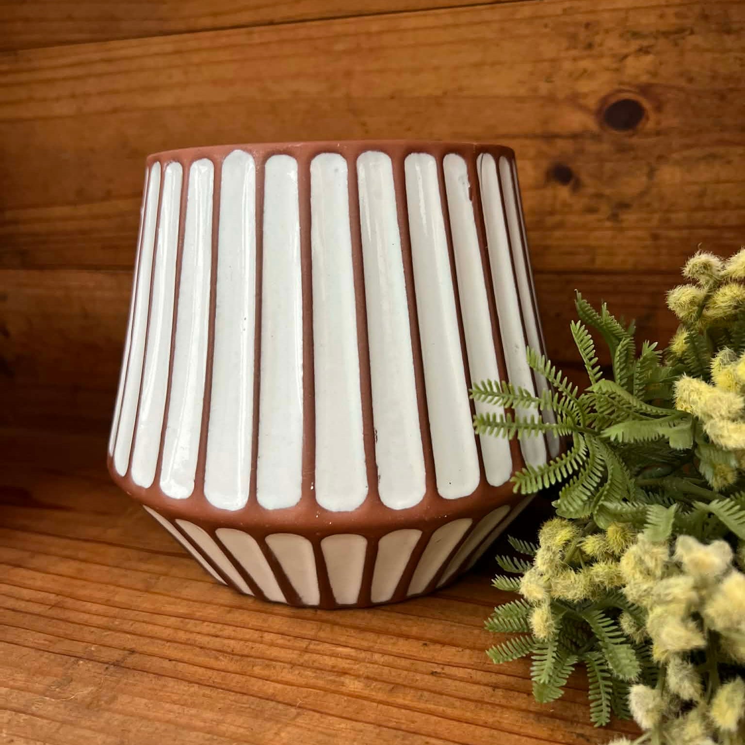 White Terracotta Stripe