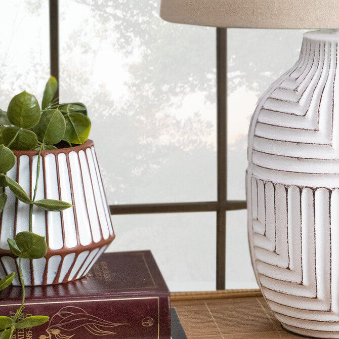 White Terracotta Stripe