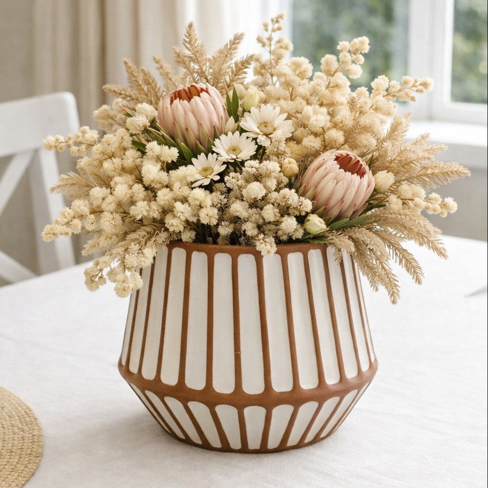 White Terracotta Stripe